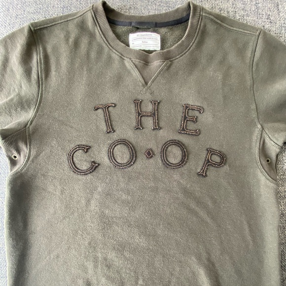 REI The CO-OP 80th Anniversary Staff Edition Army Green Sweatshirt Sz.M - Picture 1 of 4
